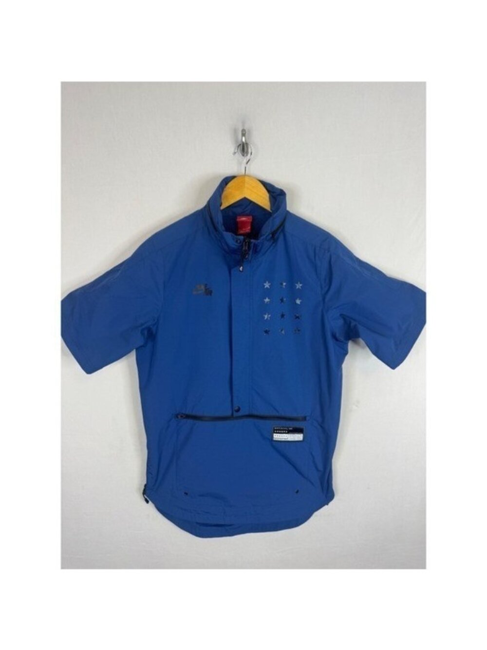 Nike Air Pivot V3 Anorak Mens Blue Short Sleeve Pullover Jacket Small